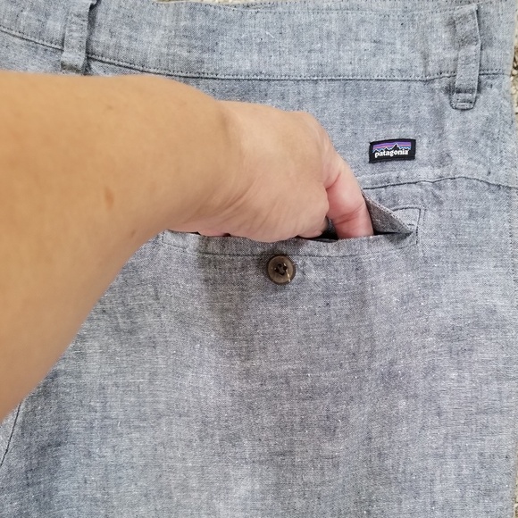 Patagonia Men’s‎ Blue Chambray Back Step Shorts Size: 34 - Picture 6 of 10